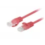 Tinklo kabelis LANBERG PCF6-20CC-0025-R Cat6 U/UTP RJ-45 – RJ-45 0,25 m raudonas, CCA, 250 MHz