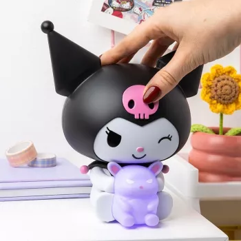 Stalinis naktinis šviestuvas Paladone Hello Kitty Kuromi GloBuddies naktinis šviestuvas modelis PP14396KUR
