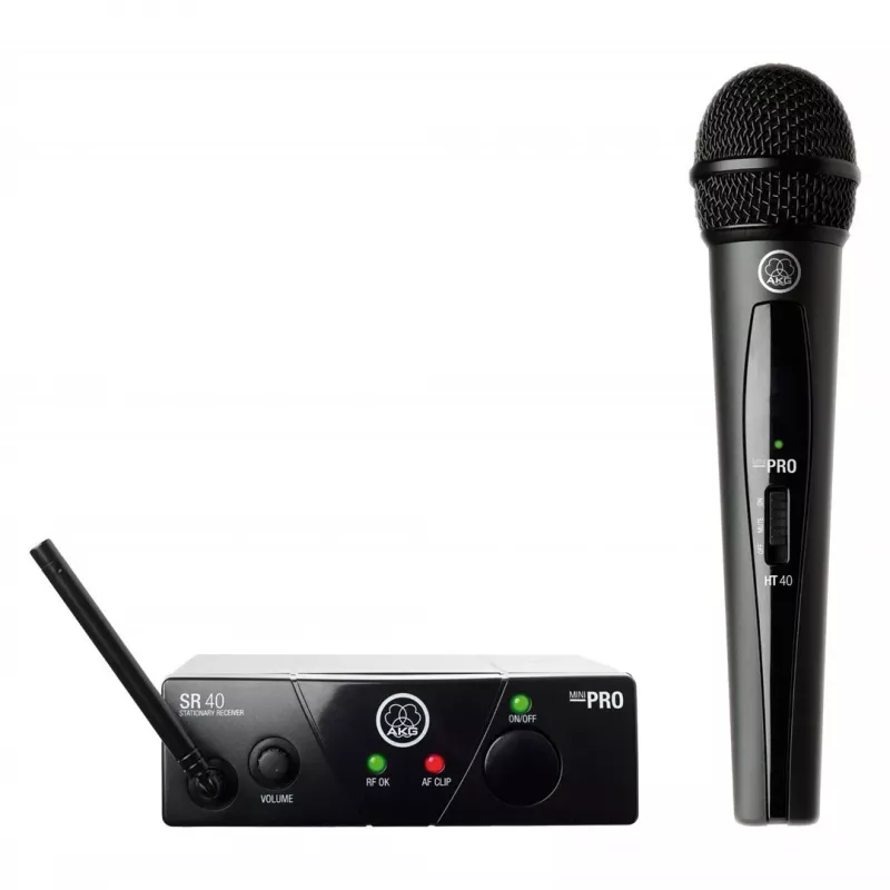 Belaidžių mikrofonų rinkinys AKG WMS40 ISM 3 UHF dažnis, nešiojami lavalier / rankiniai variantai