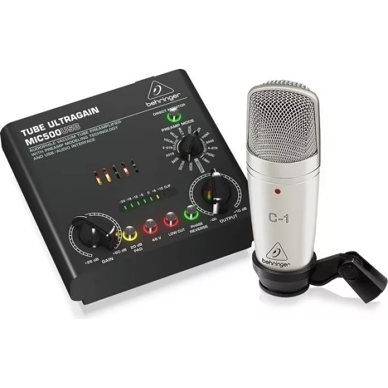 Mikrofonas Behringer Voice Studio - įrašymo ir podcast'ų rinkinys