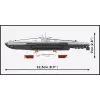 Cobi U-47 T.VIIB 1:300 povandeninio laivo modelio rinkinys