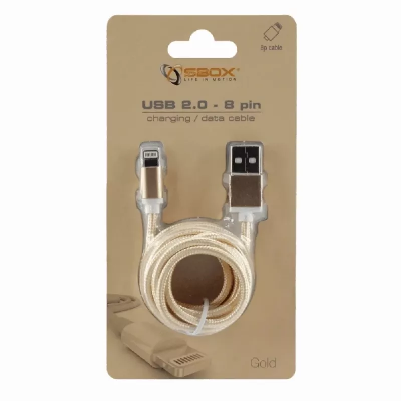 Sbox USB 2.0 8 Pin IPH7-G auksinis