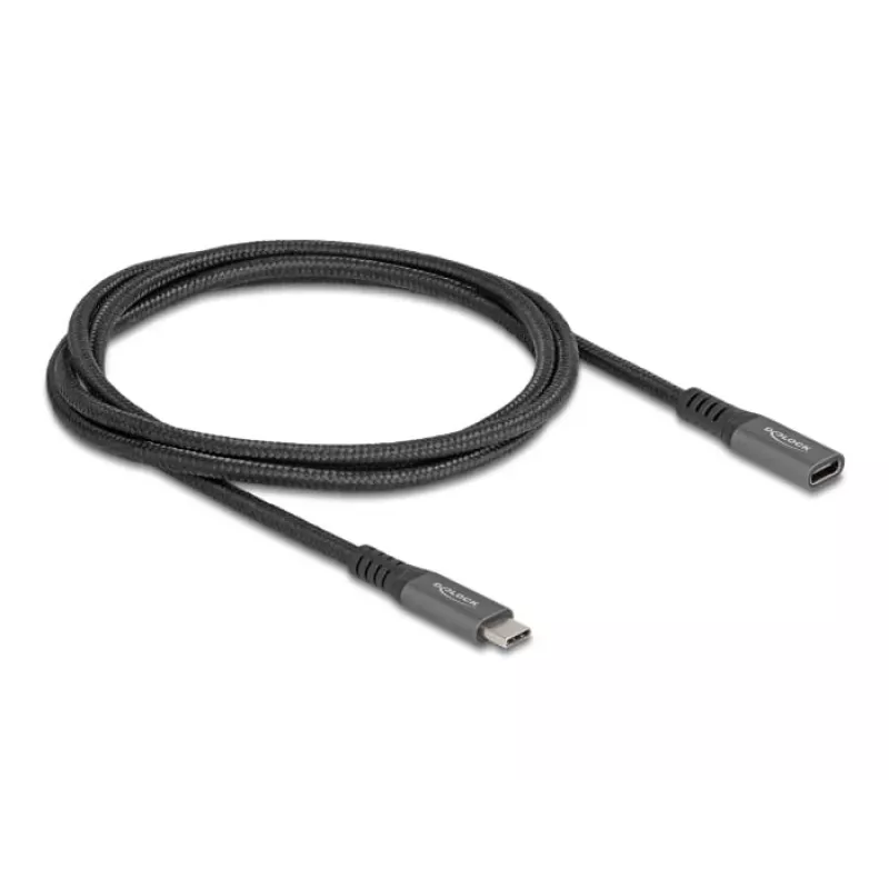 DeLOCK USB prailginimo kabelis USB Type-C kištukas į lizdą 10 Gbps 1 m pilkas metalinis