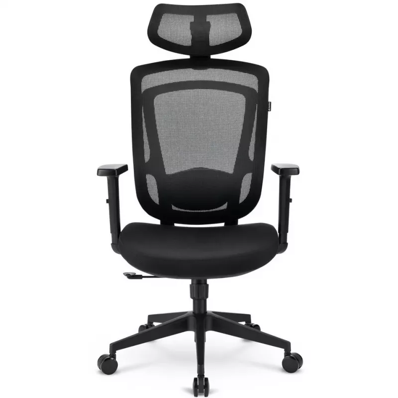 Biuro kėdė Sharkoon OfficePal C10 — juoda, ergonomiškas dizainas, reguliuojamas aukštis