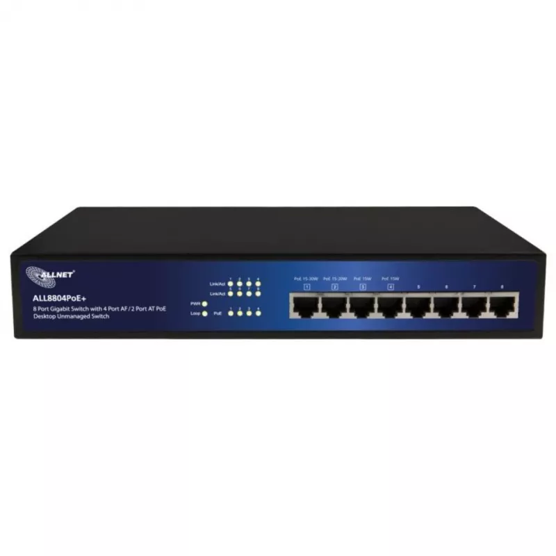 Nevaldomas komutatorius ALLNET ALL8804POE+