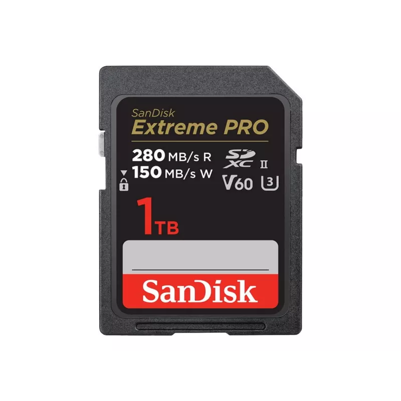 SanDisk Extreme Pro - Flash Memory Card - 1TB - Video Class V60 / UHS-II U3 / Class10 - SDXC UHS-II (SDSDXEP-1T00-GN4IN)
