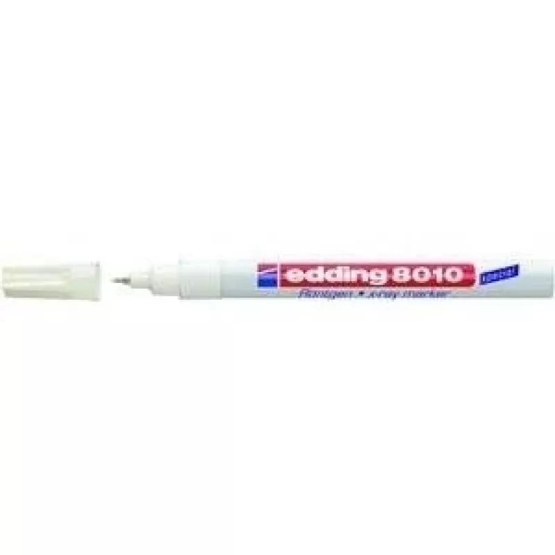 Röntgenmarker rašiklis Edding 8010 0.8 mm baltas — radiografinis žymeklis rentgeno juostoms