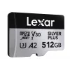 Flash atmintinė Lexar 512 GB UHS-I microSDXC Sidabrinė PLUS