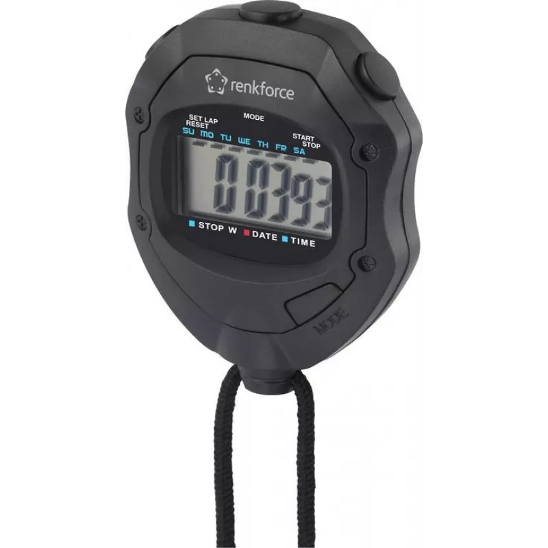 Renkforce RF-SW-110 skaitmeninis chronometras, juodas (RF-4612982)