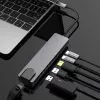 GEMBIRD USB Type-C 6-in-1 kelių prievadų adapteris A-CM-COMBO5-06 — HDMI, PD 54W, Gigabit LAN, 2× USB-A, Type-C (5 Gbit/s)