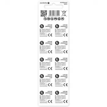alkaline button cell battery everActive G12 AG12 1.5V — pack of 10