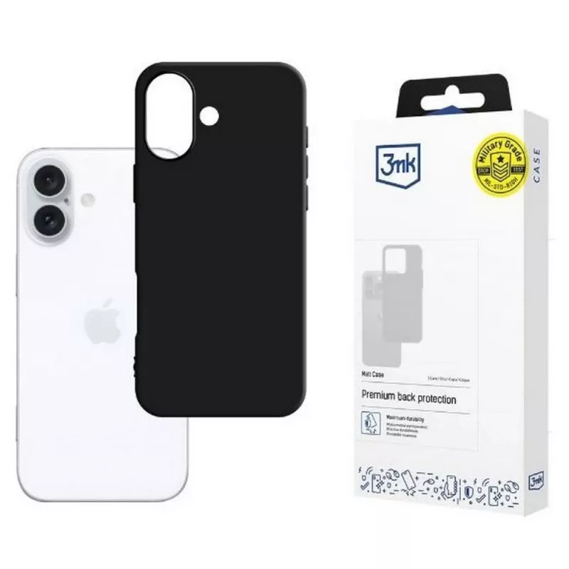 matte dėklas iPhone 16 6,1 Juoda