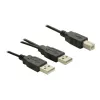 USB laidas DeLOCK USB-B/USB-A laidas 1 m juodas