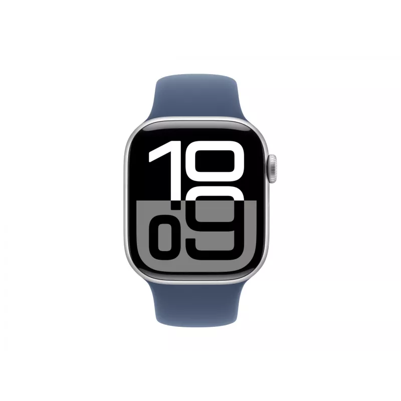 Apple Watch S10 Aluminium Cellular 42mm Sidabrinis (Sport bracelet denim) S/M
