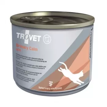Šlapias kačių ėdalas TROVET Urinary Calm UCD Vištiena 200 g — dietinis šlapimo takų palaikymas, kontroliuojami mineralai