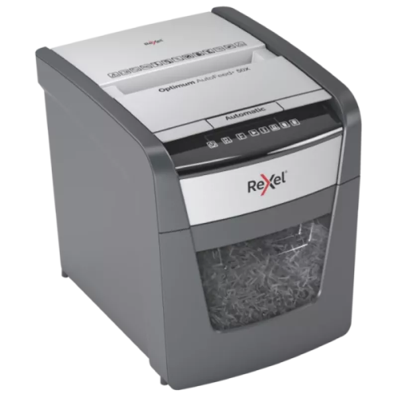 Rexel Optimum AutoFeed+ 50X Automatinis kryžminio pjovimo popieriaus smulkintuvas P4