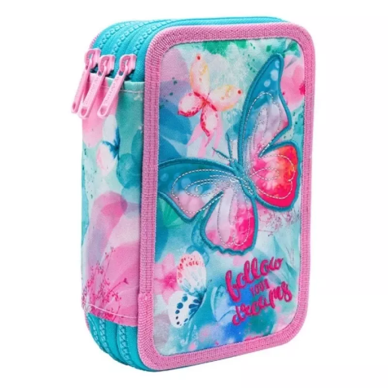 Penalas CoolPack Jumper 3 DREAMS F067654 – trijų aukštų, kelių skyrių mokyklinis penalas