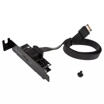 Akasa Low Profile PCI Bracket Adapter USB 3.1 Type C - juodas - Adapteris - Skaitmeninis/duomenų
