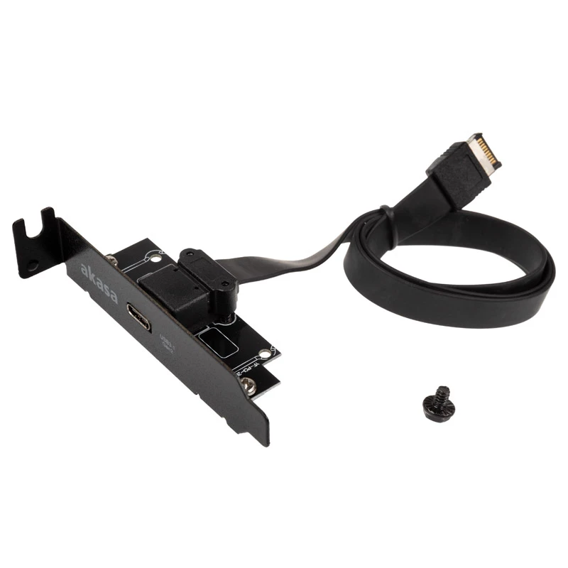 Akasa Low Profile PCI Bracket Adapter USB 3.1 Type C - juodas - Adapteris - Skaitmeninis/duomenų