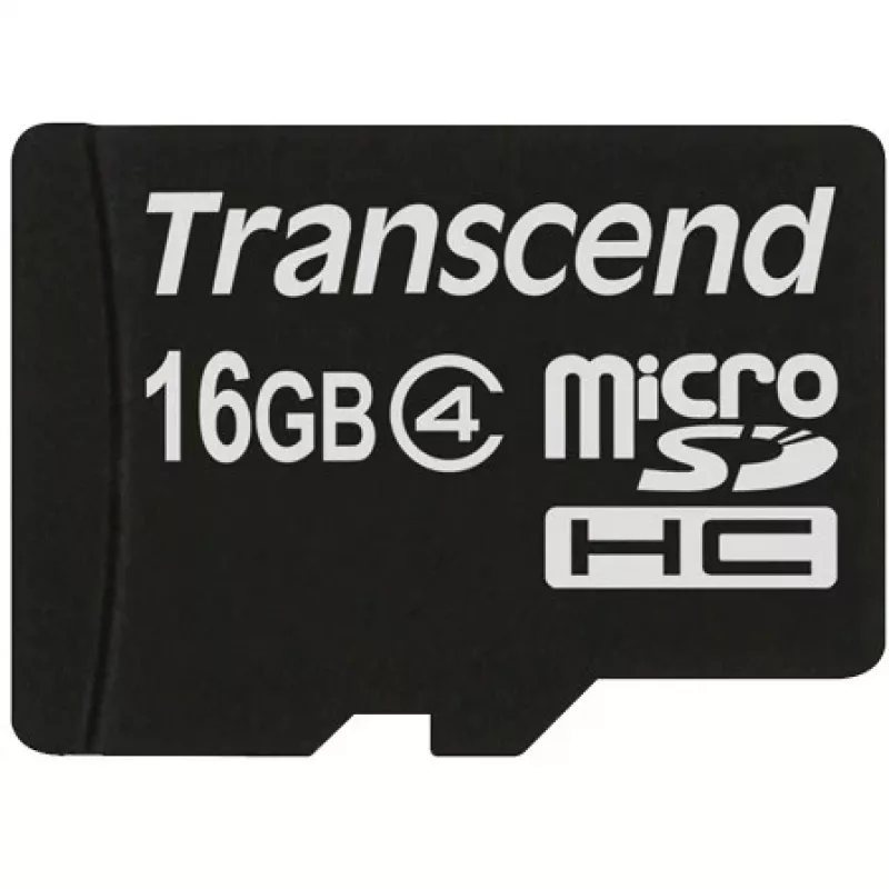Transcend - Flash Memory Card - 16GB - Class 4 - microSDHC (TS16GUSDC4)