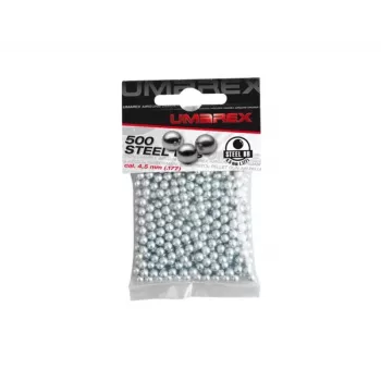 Guminiai šratai UMAREX 4,5 mm plieniniai BB, 0,35 g, 500 vnt.