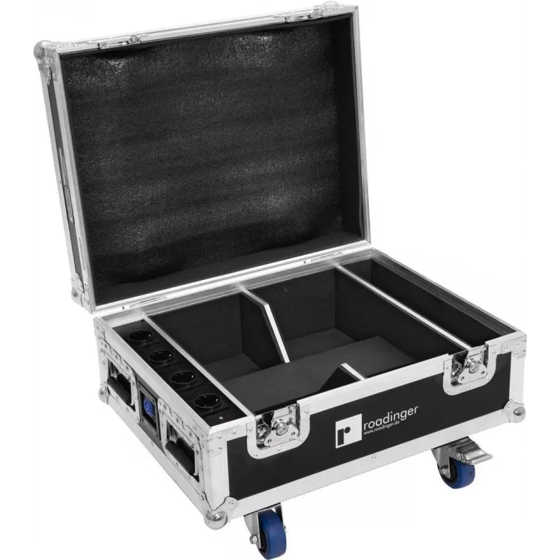 Flightcase Roadinger 31005127 4× AKKU IP UP-4 QuickDMX su įkrovimo funkcija