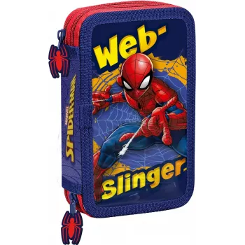 Penalas Kids Euroswan su 2 užtrauktukais ir priedais Spiderman raudonai mėlynas