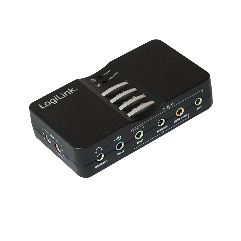 LogiLink USB garso dėžutė Dolby 7.1 8 kanalų 7.1 kanalai