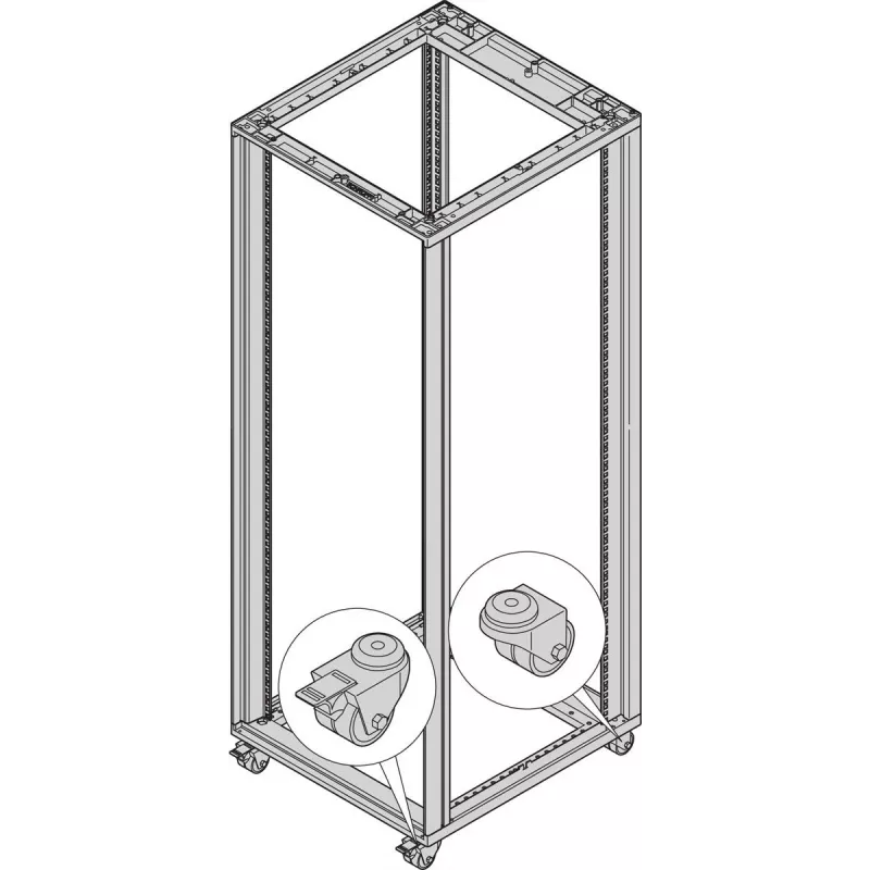 SCHROFF Lenkrollen - LENKROLLEN SET 200KG 50D 4 vnt. (27230067)