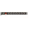 Maitinimo skirstytuvas Gembird EG-PDU-014-FC14, 8 AC lizdai, C14 įvadas, 3 m kabelis, 1U aliuminio korpusas, 10 A, 3680 W