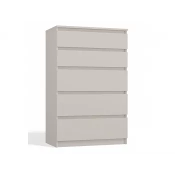 Komoda top e shop MALWA M5, 5 stalčiai, Kašmyro, 700×1095×400 mm, medžio drožlių plokštė