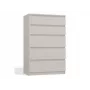 Komoda top e shop MALWA M5, 5 stalčiai, Kašmyro, 700×1095×400 mm, medžio drožlių plokštė