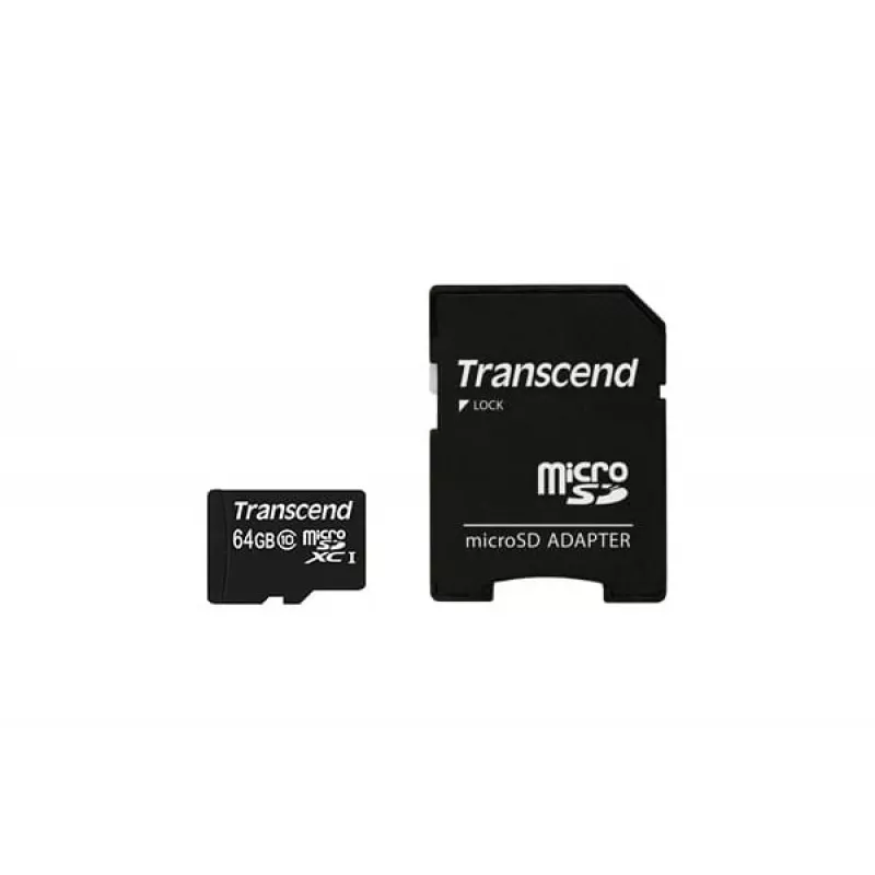 „Flash Memory Transcend“ 64 GB „microSDXC Class 10 Adapter“