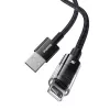 Baseus Gem USB į IP 2.4A greito įkrovimo kabelis 2 m Juoda