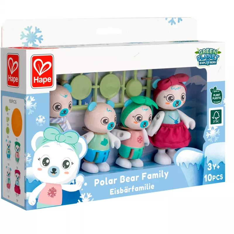Hape poliarinės meškos šeimos žaislinė figūrėlė