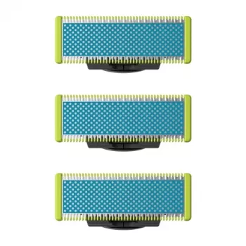 Skutimosi galvutė, skirta „Philips OneBlade QP235/50“ — 3 pakaitinės galvutės, mėlyna/žalia