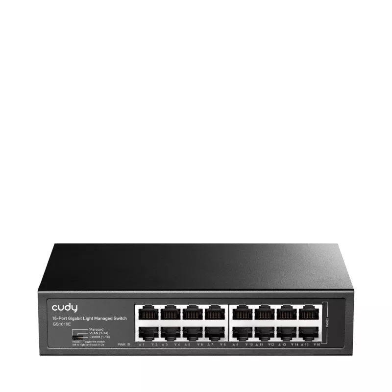 Komutatorius Cudy GS1016E 16 prievadų Gigabit Ethernet nevaldomas komutatorius, 16× 10/100/1000 Mbps