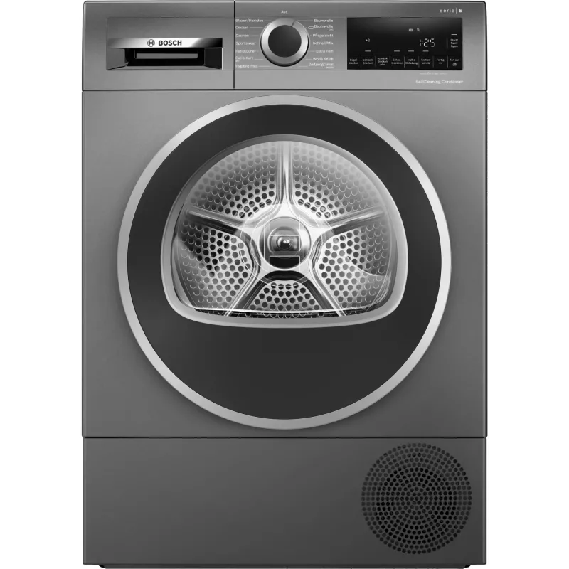 Bosch Serie 6 WQG2450R10 skalbinių džiovyklė Laisvai pastatoma Priekinio įkrovimo 9 kg Juoda