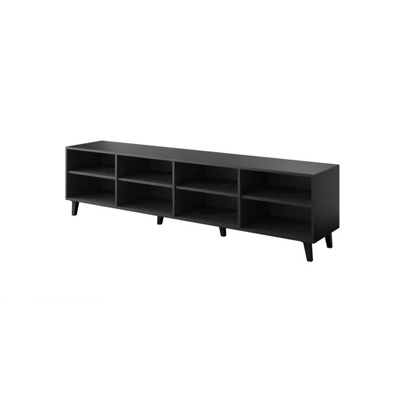 TV spintelė FARO 200x42x52 juodas matinis + ąžuolas craft