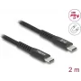 DeLOCK USB laidas USB 2.0 2m USB C juodas 81120