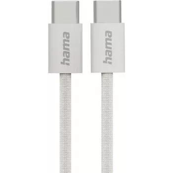 Hama Fabric USB laidas USB 2.0 1 m USB C Pilka