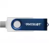 USB atmintukas PATRIOT Xporter X550 128GB, dviguba sąsaja USB-A ir USB-C 3.2 Gen 1, mėlynas/baltas