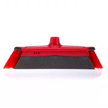 Grindų šluota VILEDA 143703 su kotu, technopolimeras, minkšti/kieti šereliai, vidaus patalpoms, 130 cm, raudona
