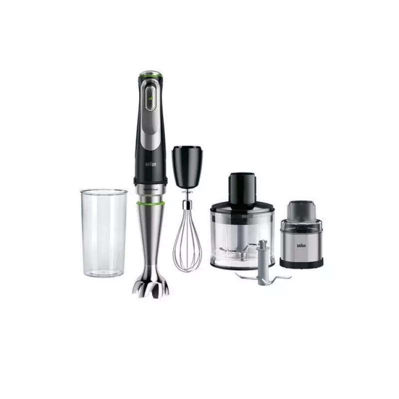 Braun MultiQuick 9 MQ9138XI 0,6 L panardinamasis trintuvas 1200 W Juoda, Nerūdijantis plienas