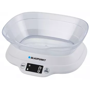 Virtuvinės svarstyklės su dubeniu Blaupunkt FKS501 - 5 kg, 1 g, dubuo, juodos