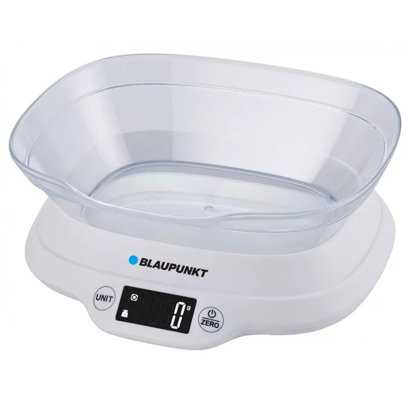 Virtuvinės svarstyklės su dubeniu Blaupunkt FKS501 - 5 kg, 1 g, dubuo, juodos