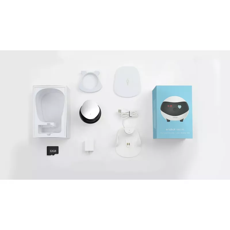 Enabot EBO SE Robot IP kamera, kompaktiška, N/A MP, N/A, 16GB išorinė atmintis, palaiko iki 256GB