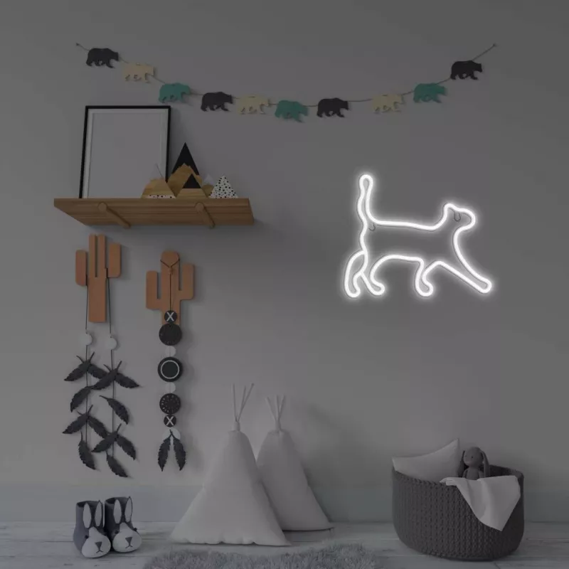 Neoninio stiliaus dekoratyvinė šviesa MANTA SNL70WH Style Neon Lights CAT 2 Balta 70 cm