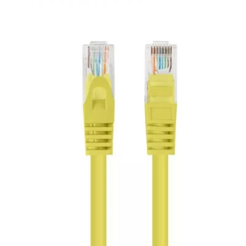 PATCHCORD Cat.5E UTP 1M Geltonas FLUKE PASSED LANBERG 10 vnt. pakuotė