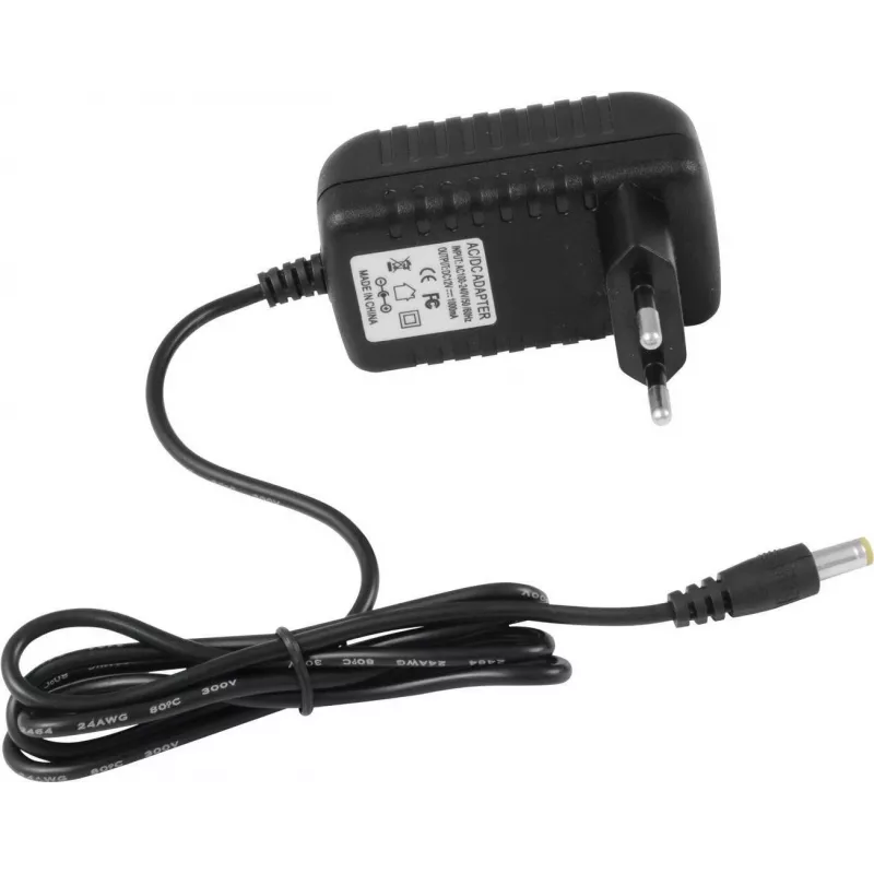 Maitinimo šaltinis EUROLITE DC 12V 1A Modelis 51406012, 12 V DC išvestis, 1 A srovė
